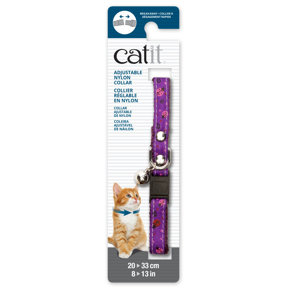 Collar para gatos con remaches plata y hebilla breakaway