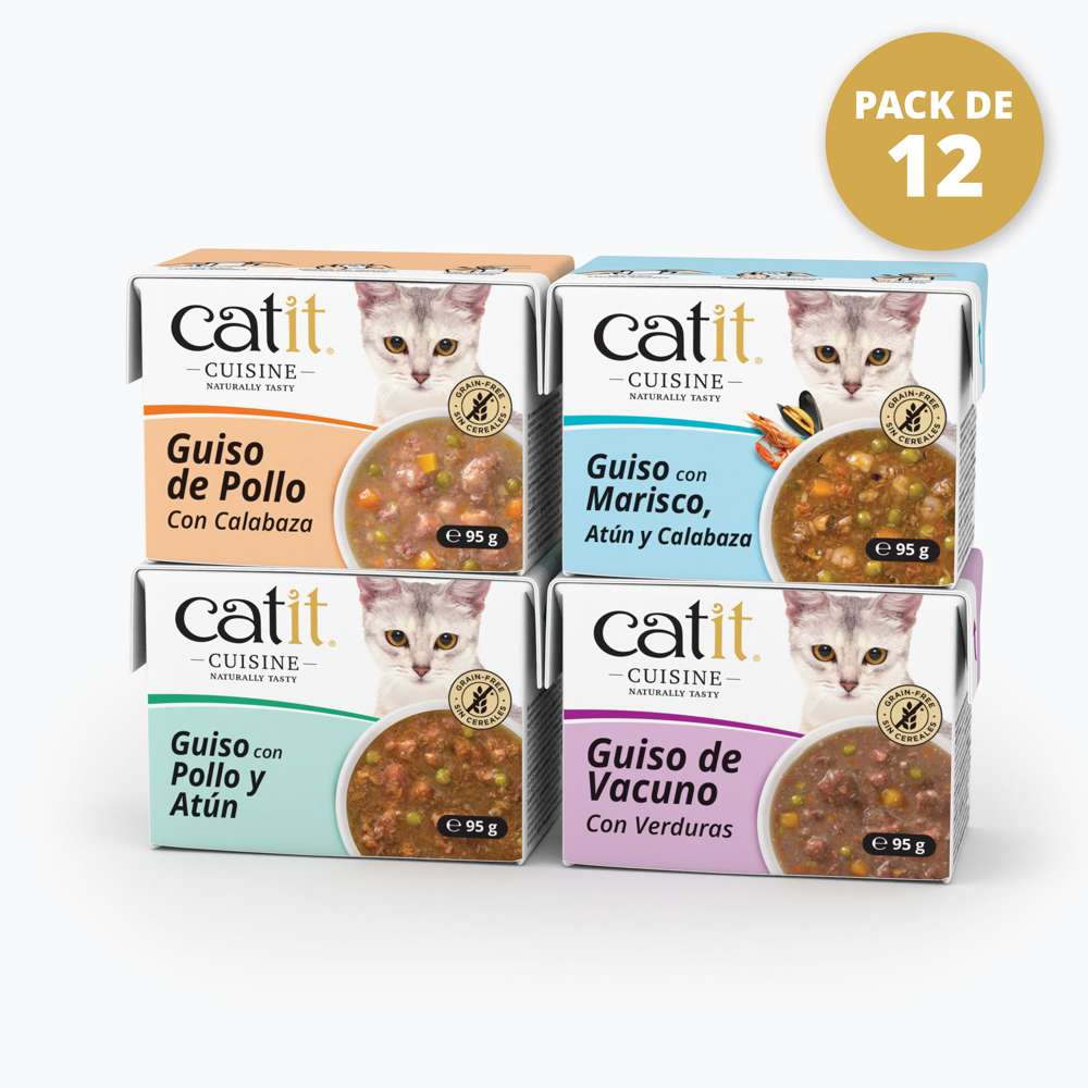 Catit Cuisine Selection Guiso, Pack Variado de 12