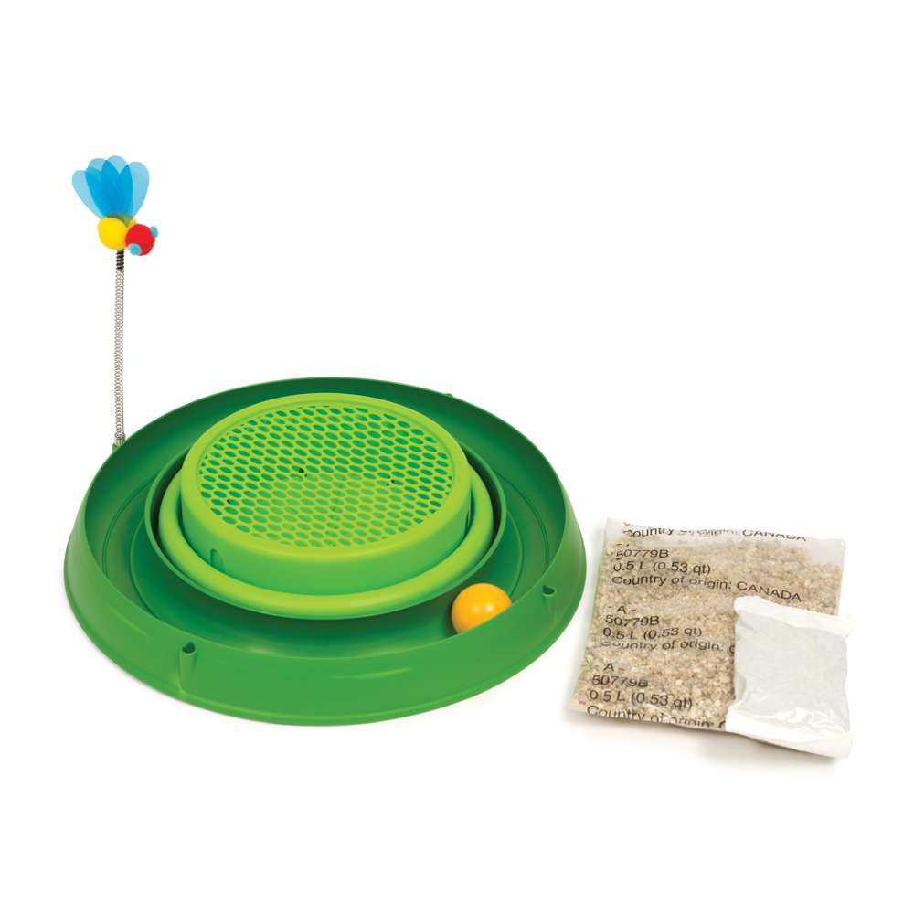 Circuito con pelota y hierba gatera