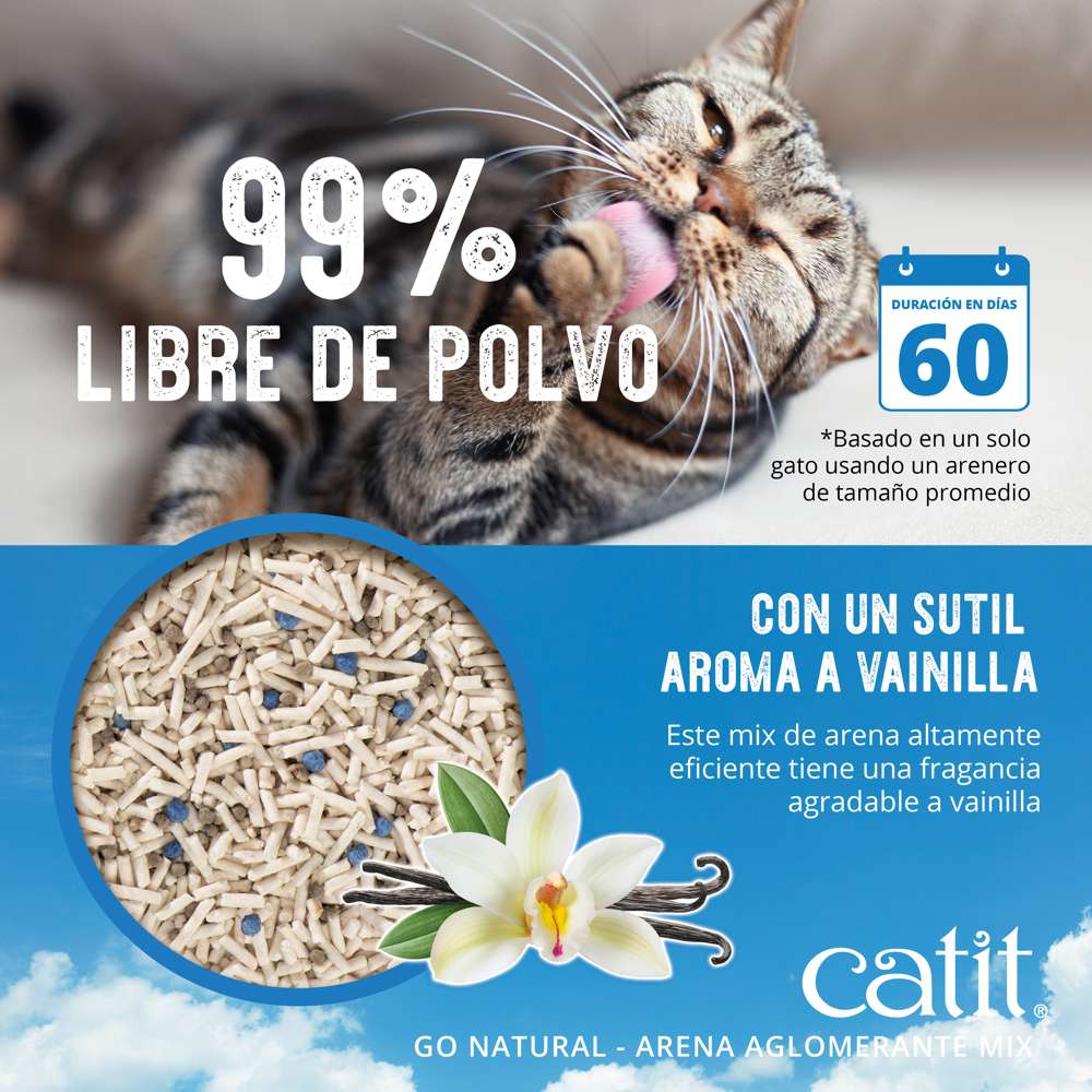 Arena Aglomerante Mix para Muchos Gatos Go Natural