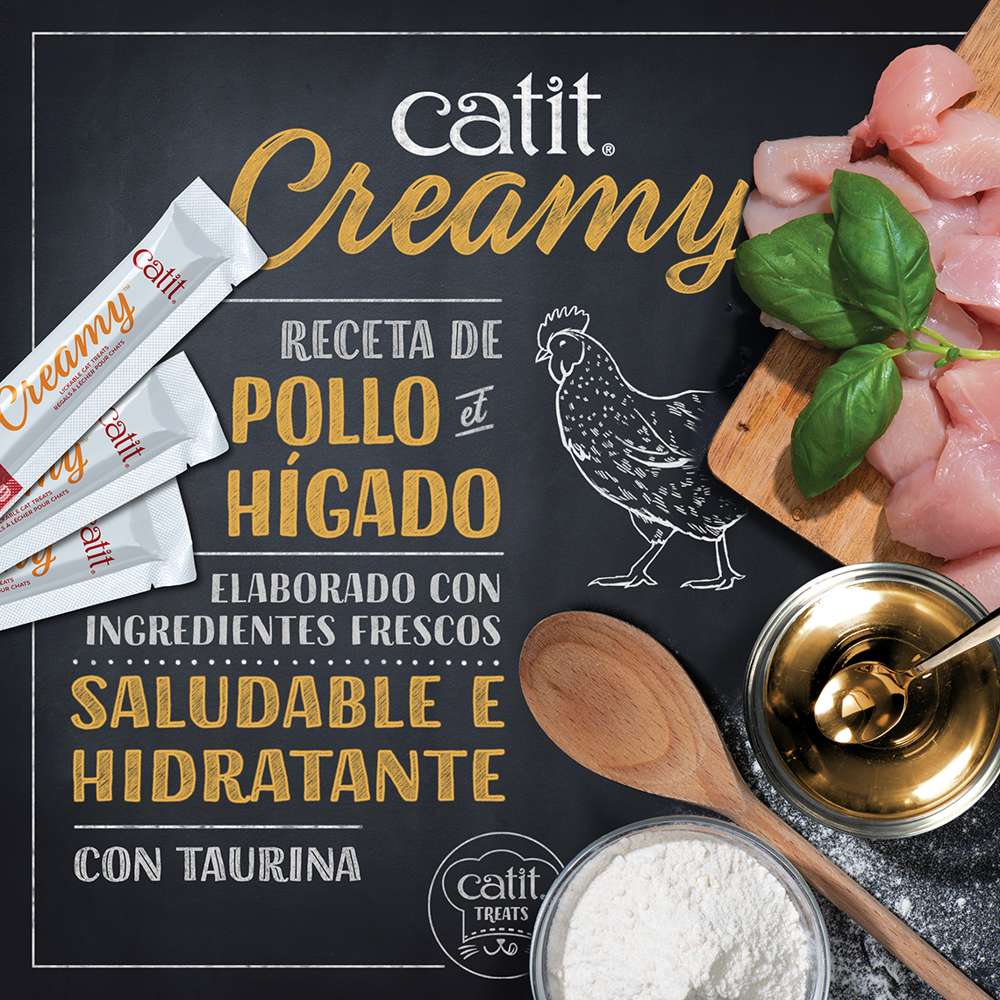 Snacks para gatos Catit Creamy – 50 Tubos