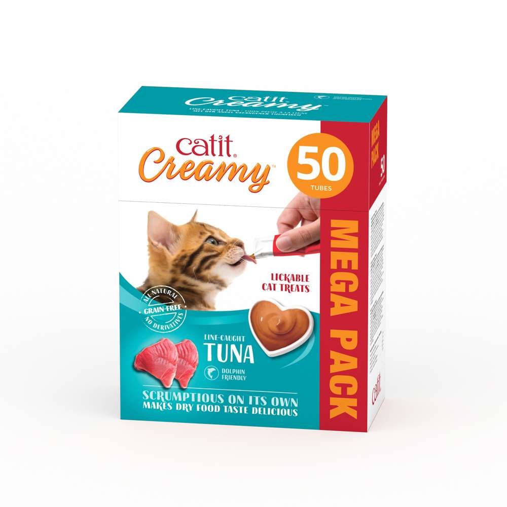 Snacks para gatos Catit Creamy – 50 Tubos