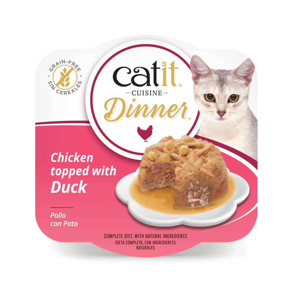 Tarrina de pollo de doble capa para gatos Catit Cuisine Dinner