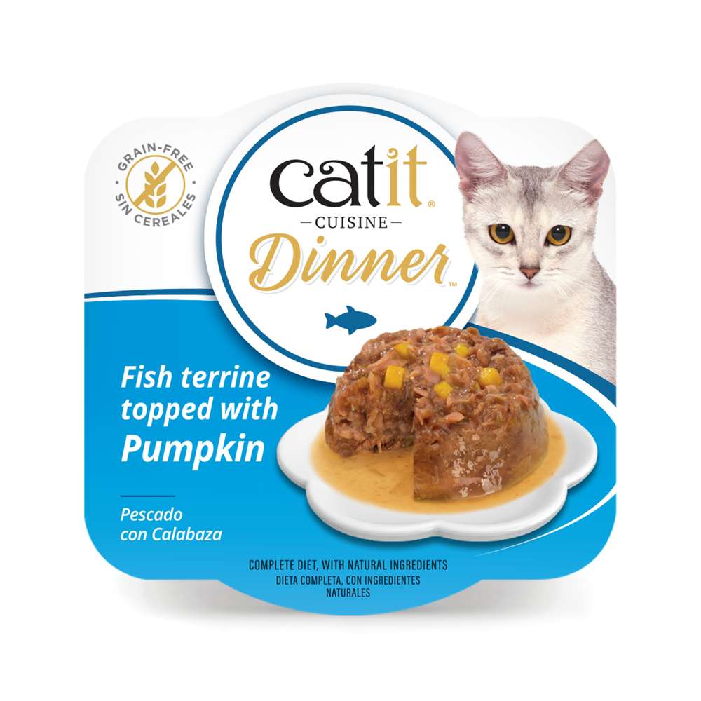 Tarrina de pescado de doble capa para gatos Catit Cuisine Dinner
