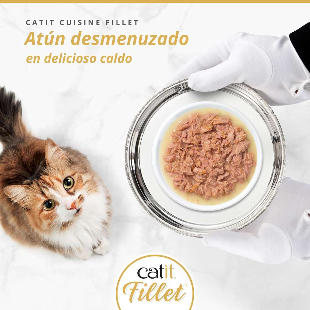 Atún desmenuzado para gatos Catit Cuisine Fillet