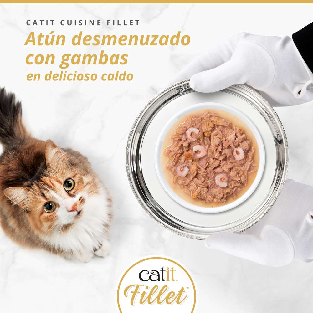 Atún desmenuzado para gatos Catit Cuisine Fillet