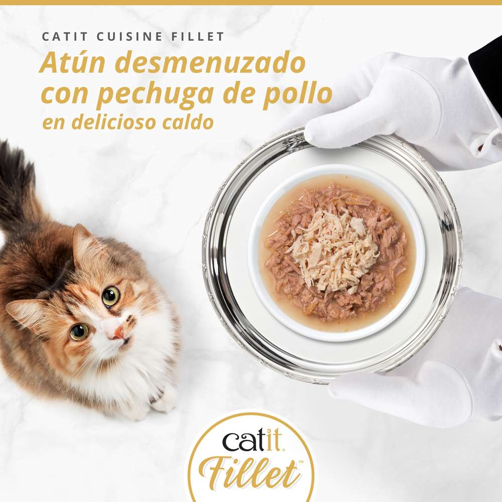 Atún desmenuzado para gatos Catit Cuisine Fillet