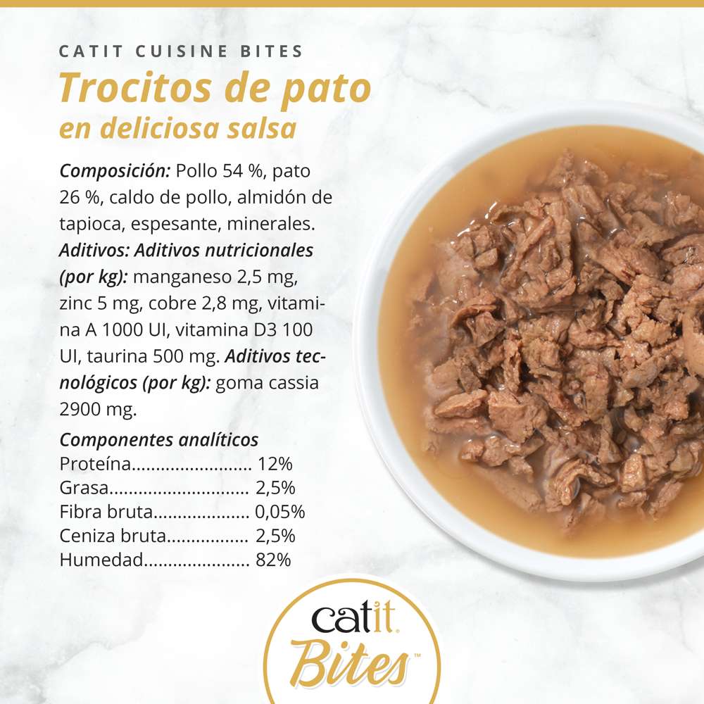 Trocitos de carne en salsa para gatos Catit Cuisine Bites