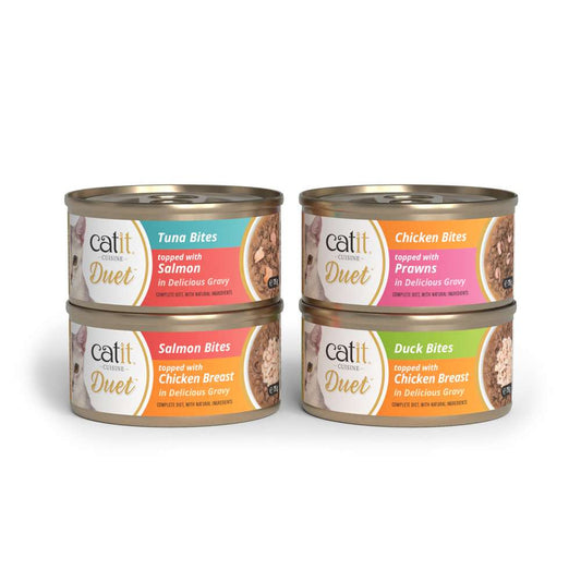 Dúo de carne con toppings para gatos Catit Cuisine Duet