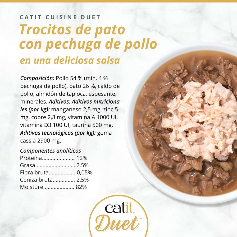 Dúo de carne con toppings para gatos Catit Cuisine Duet