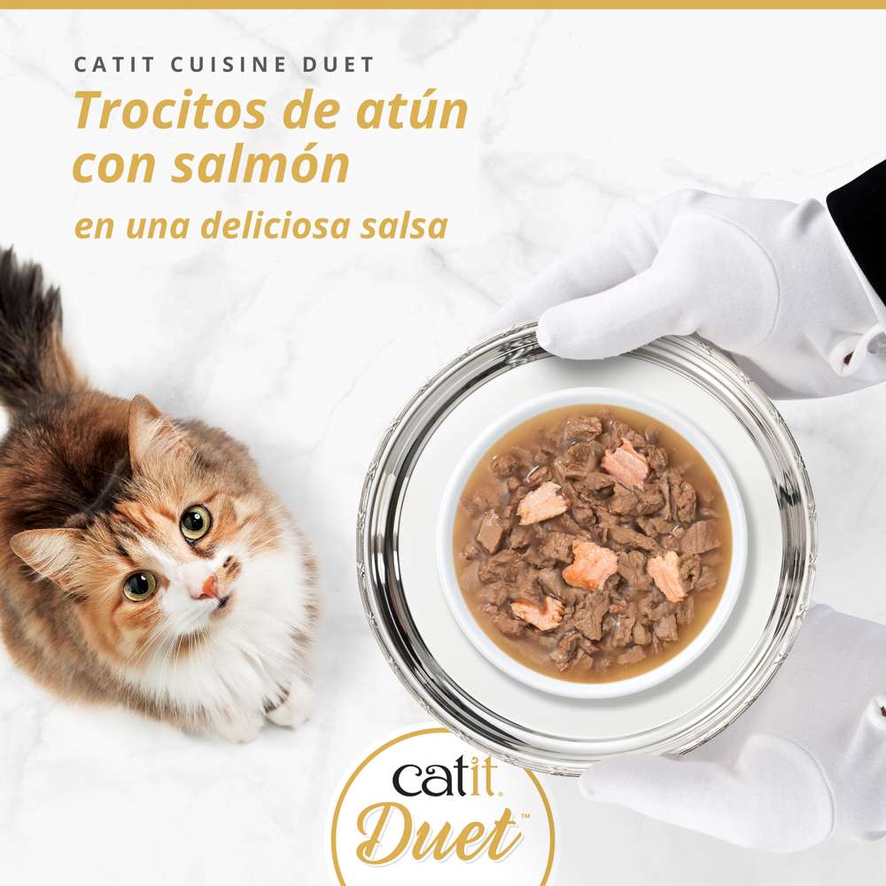 Dúo de carne con toppings para gatos Catit Cuisine Duet