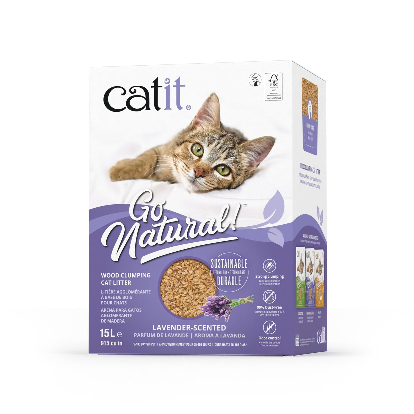 Arena para Gatos Aglomerante de Madera Go Natural