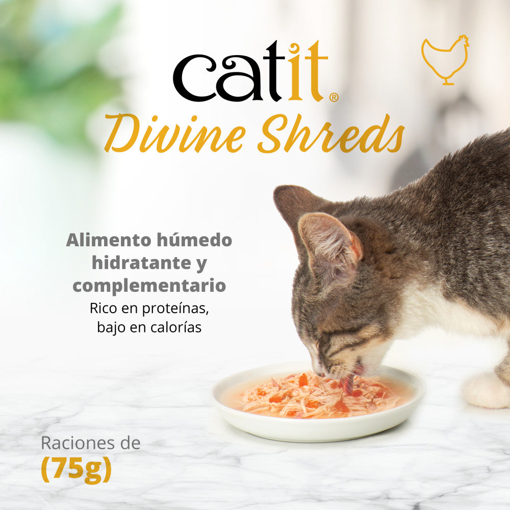 Sopa para Gatos de Pollo Catit Divine Shreds
