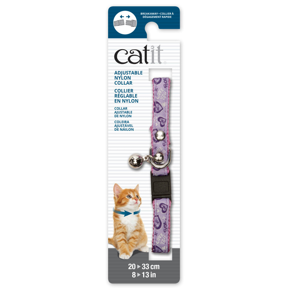Collar para gatos con remaches plata y hebilla breakaway