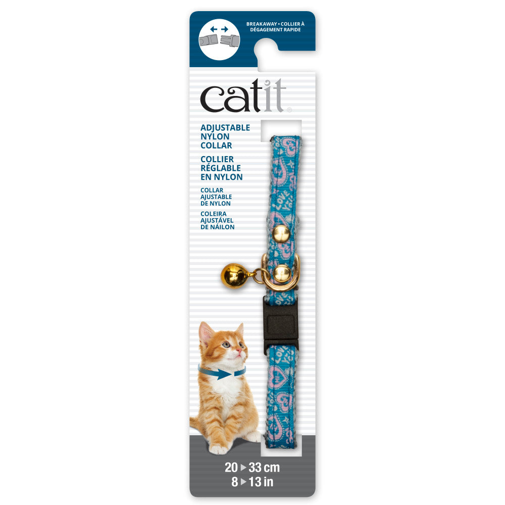 Collar para gatos con remaches dorados y hebilla breakaway