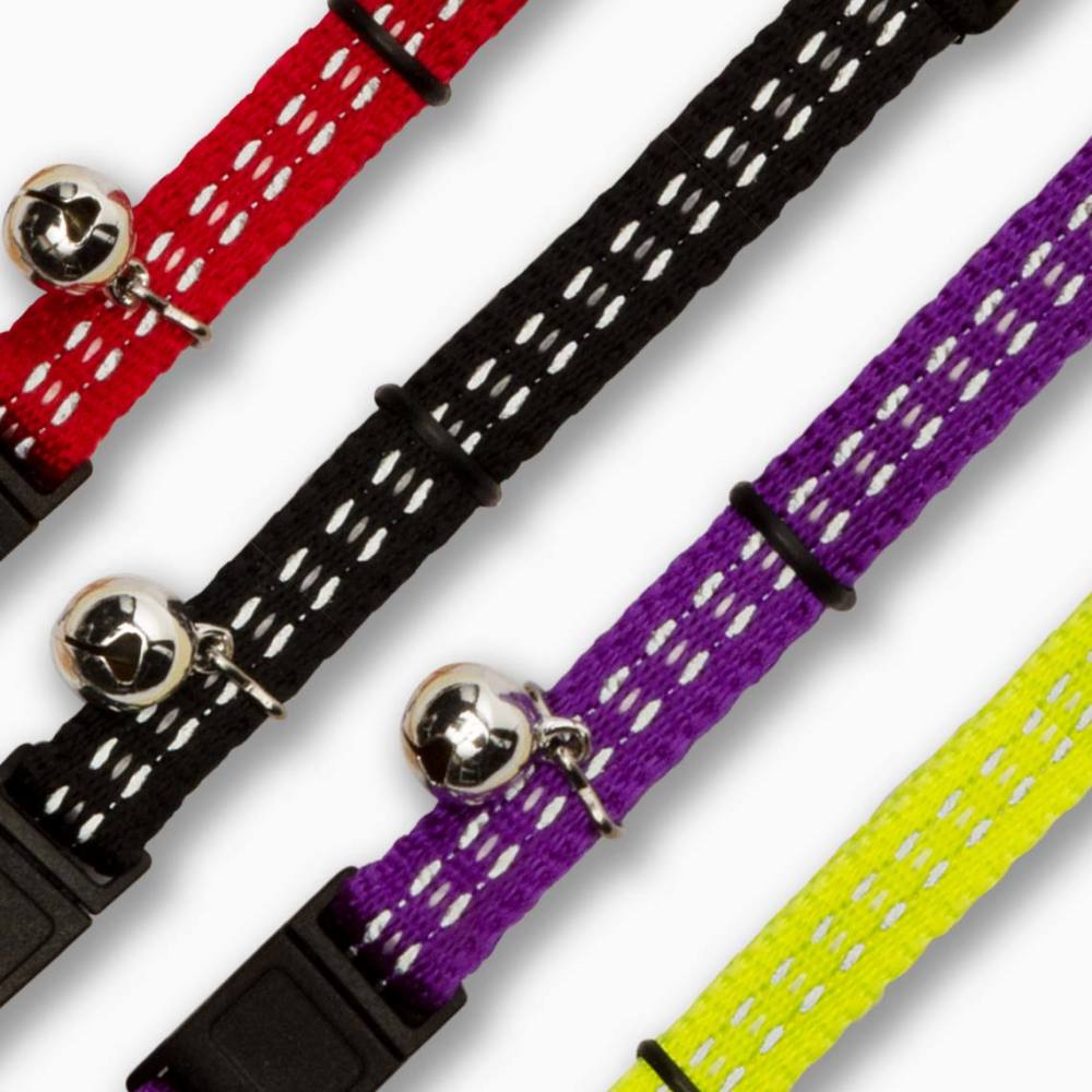 Collar para gatos reflectante con hebilla breakaway
