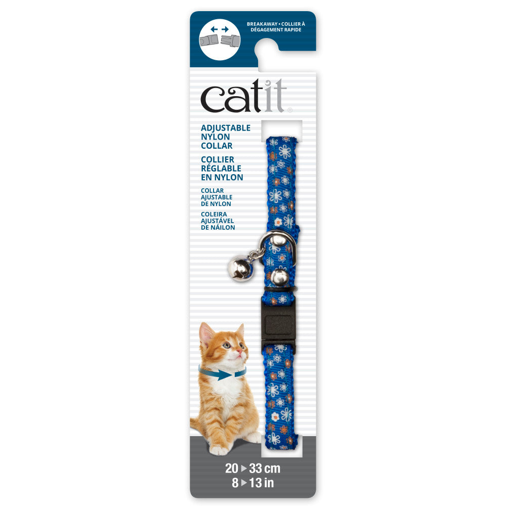Collar para gatos con remaches plata y hebilla breakaway