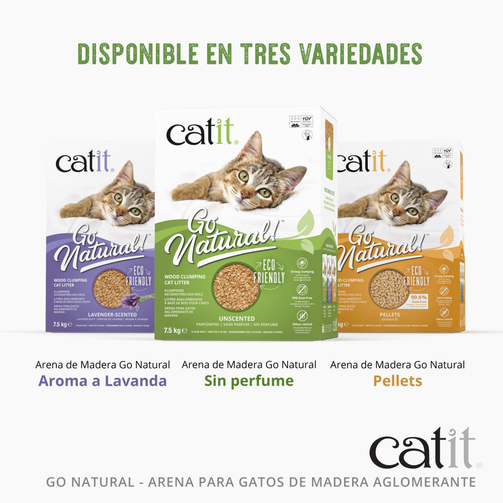 Arena para Gatos Aglomerante de Madera Go Natural