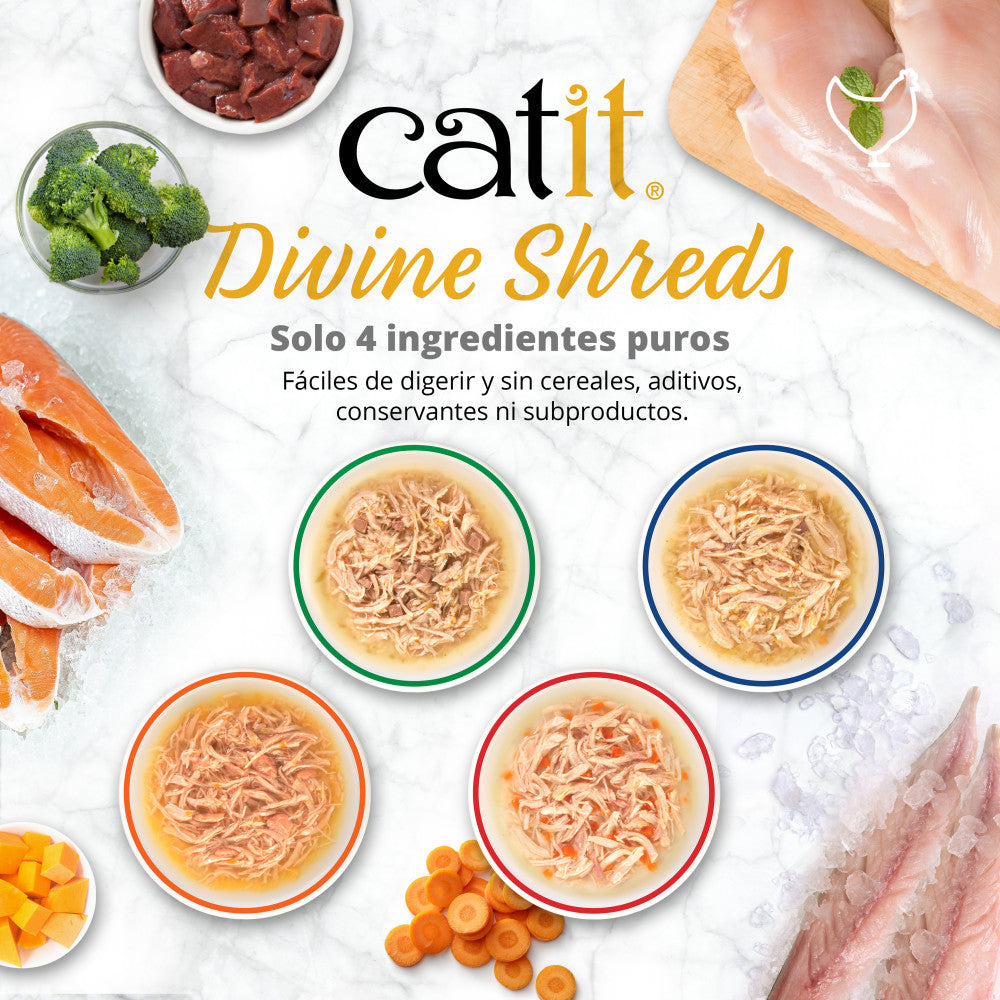 Sopa para Gatos de Pollo Catit Divine Shreds