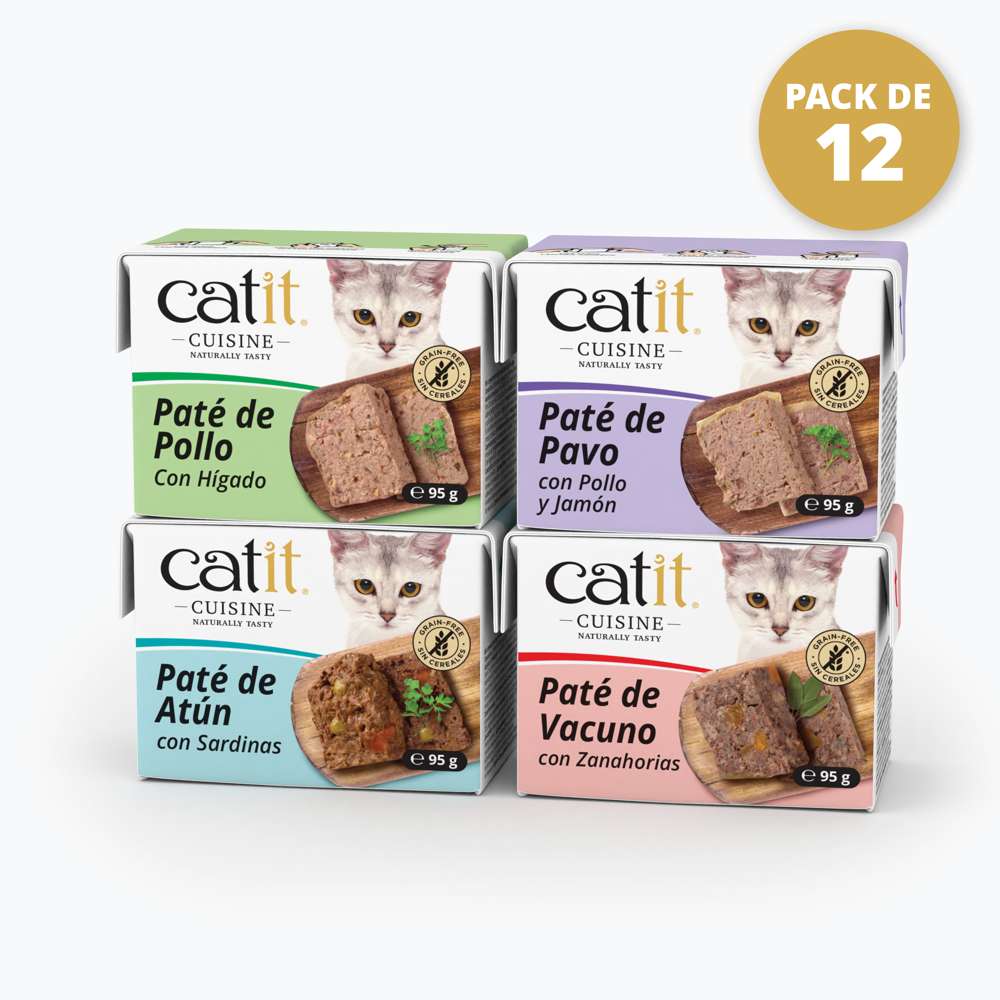 Catit Cuisine Selection Paté, Pack Variado de 12