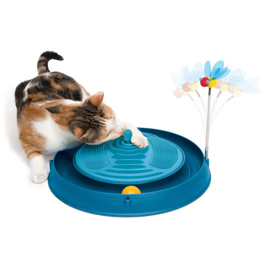 Circuito con pelota y masajeador de catnip