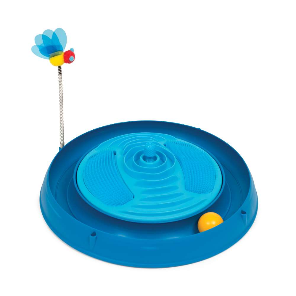 Circuito con pelota y masajeador de catnip