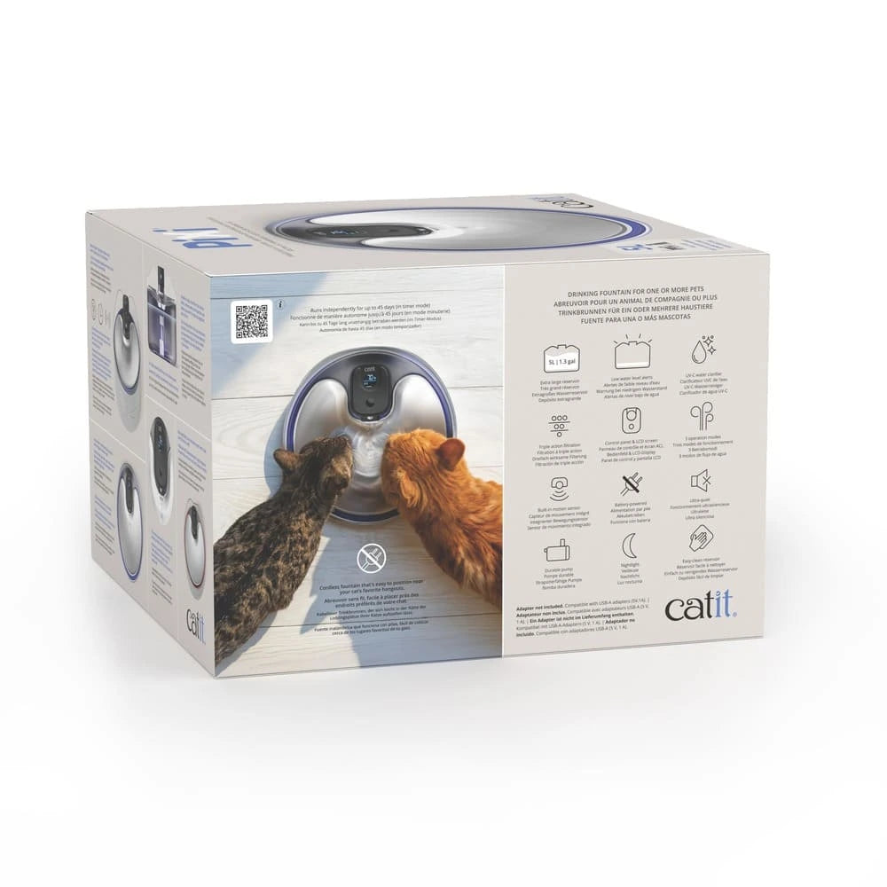 Fuente Sin Cables PIXI de Acero Inoxidable UVC