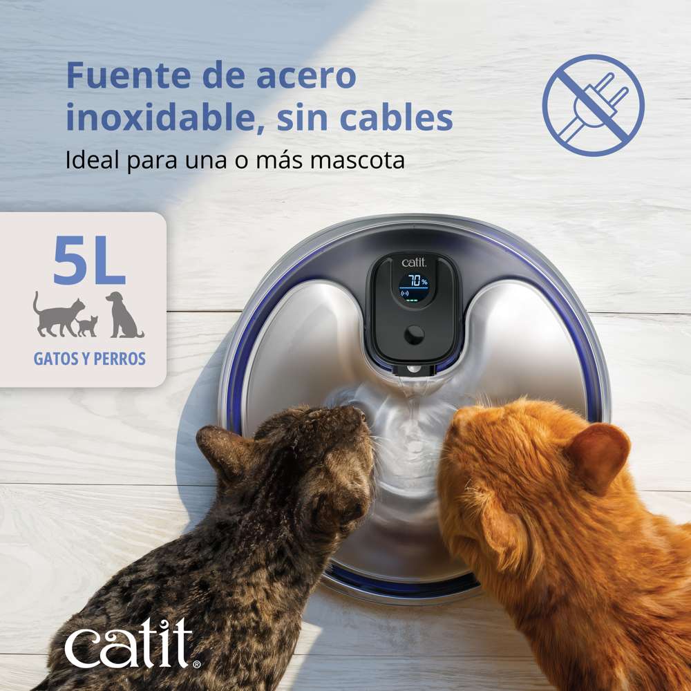 Fuente Sin Cables PIXI de Acero Inoxidable UVC