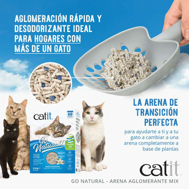 Arena Aglomerante Mix para Muchos Gatos Go Natural – Catit España