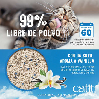 Arena Aglomerante Mix para Muchos Gatos Go Natural – Catit España