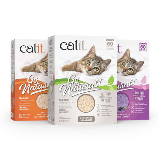 Arena para Gatos Aglomerante de Cáscara de Guisante Go Natural