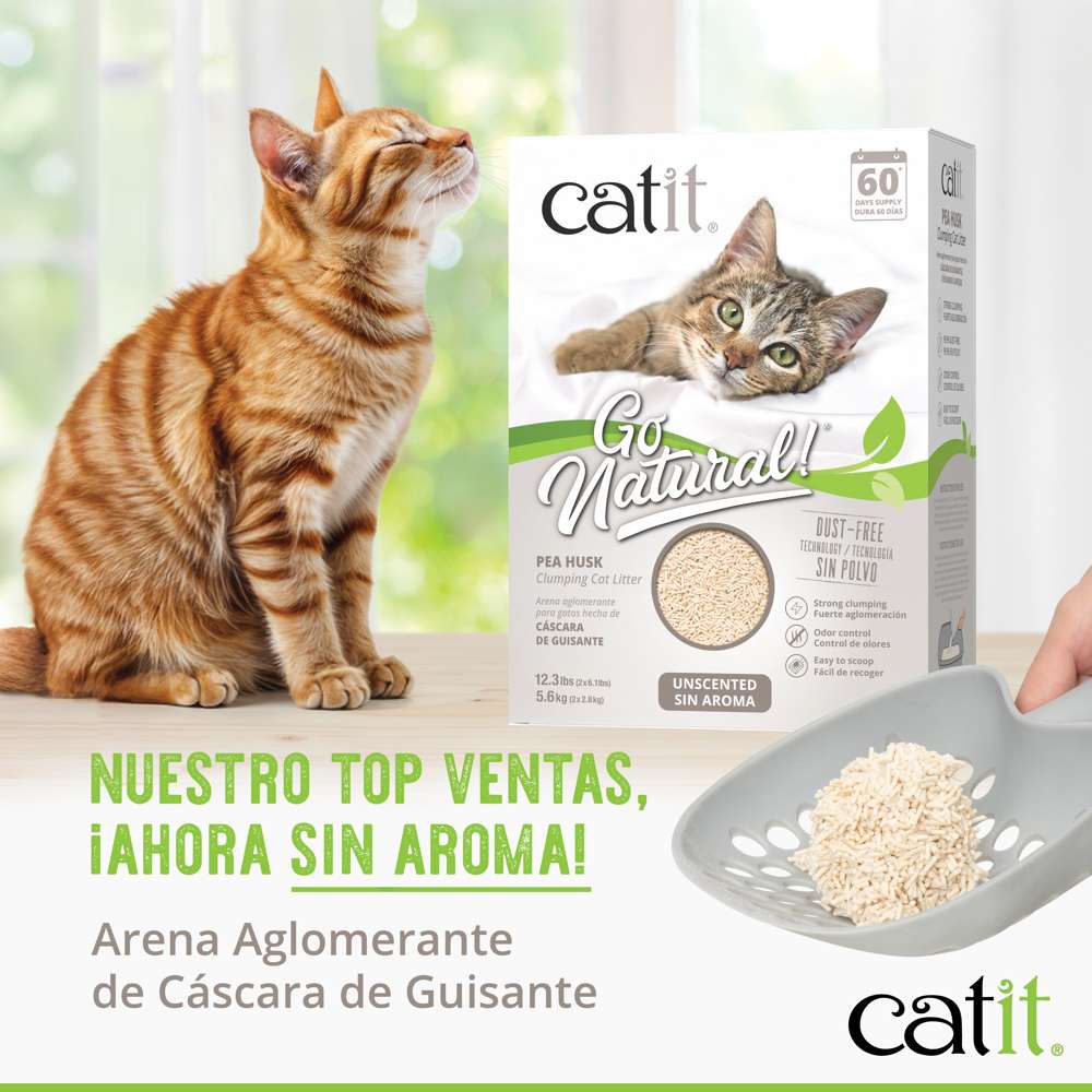 Top ventas en arena para gatos Catit Go Natural de Cáscara de Guisante Sin Aroma