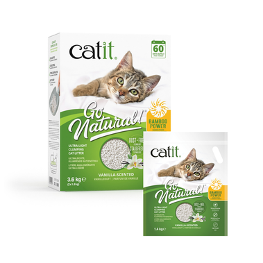 Arena Aglomerante Ultraligera para Gatos de Bambú Go Natural