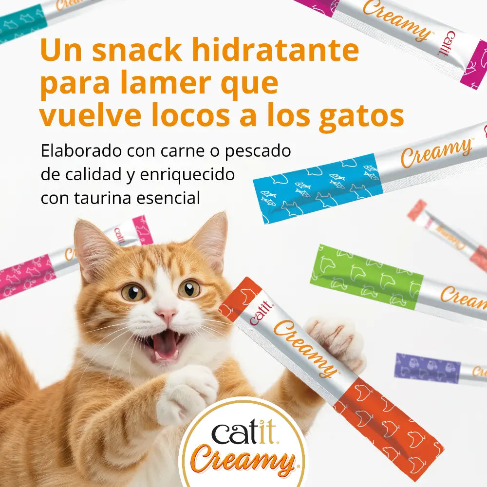 Snacks para gatos Catit Creamy – 50 Tubos