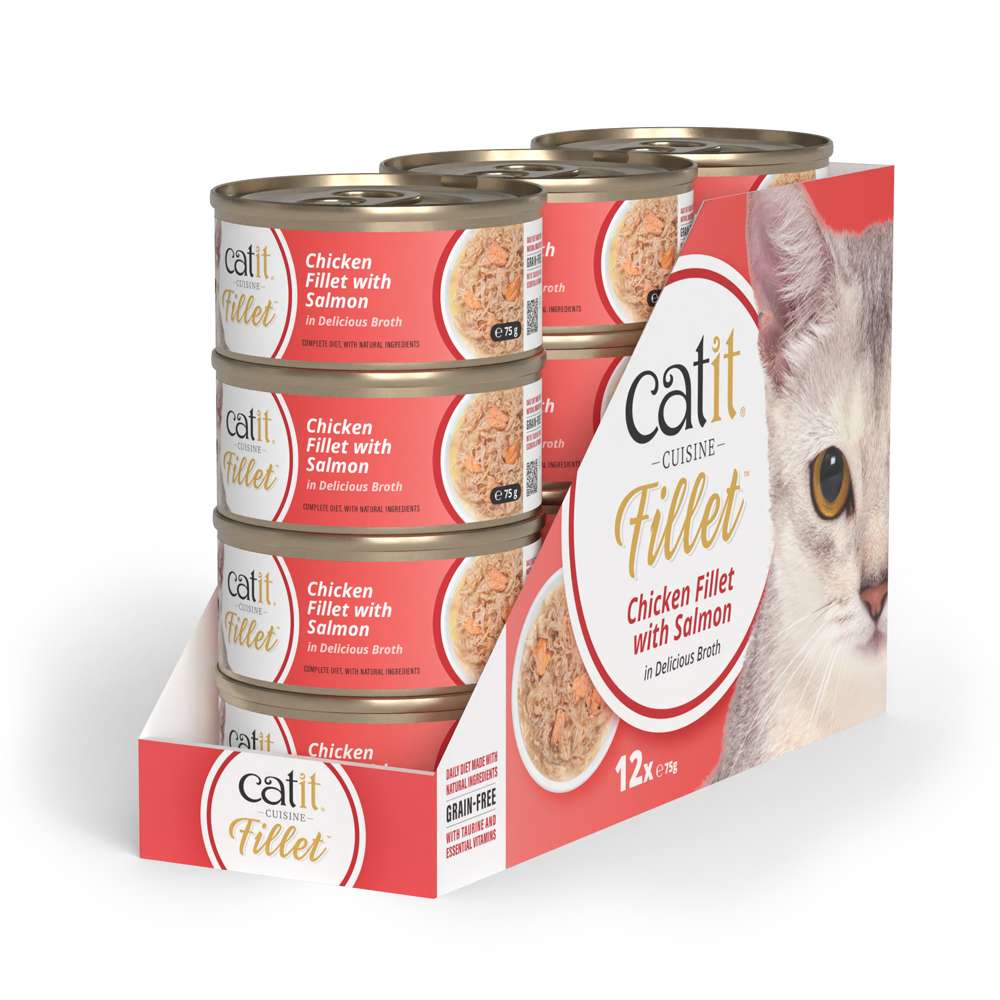 Pollo desmenuzado para gatos Catit Cuisine Fillet