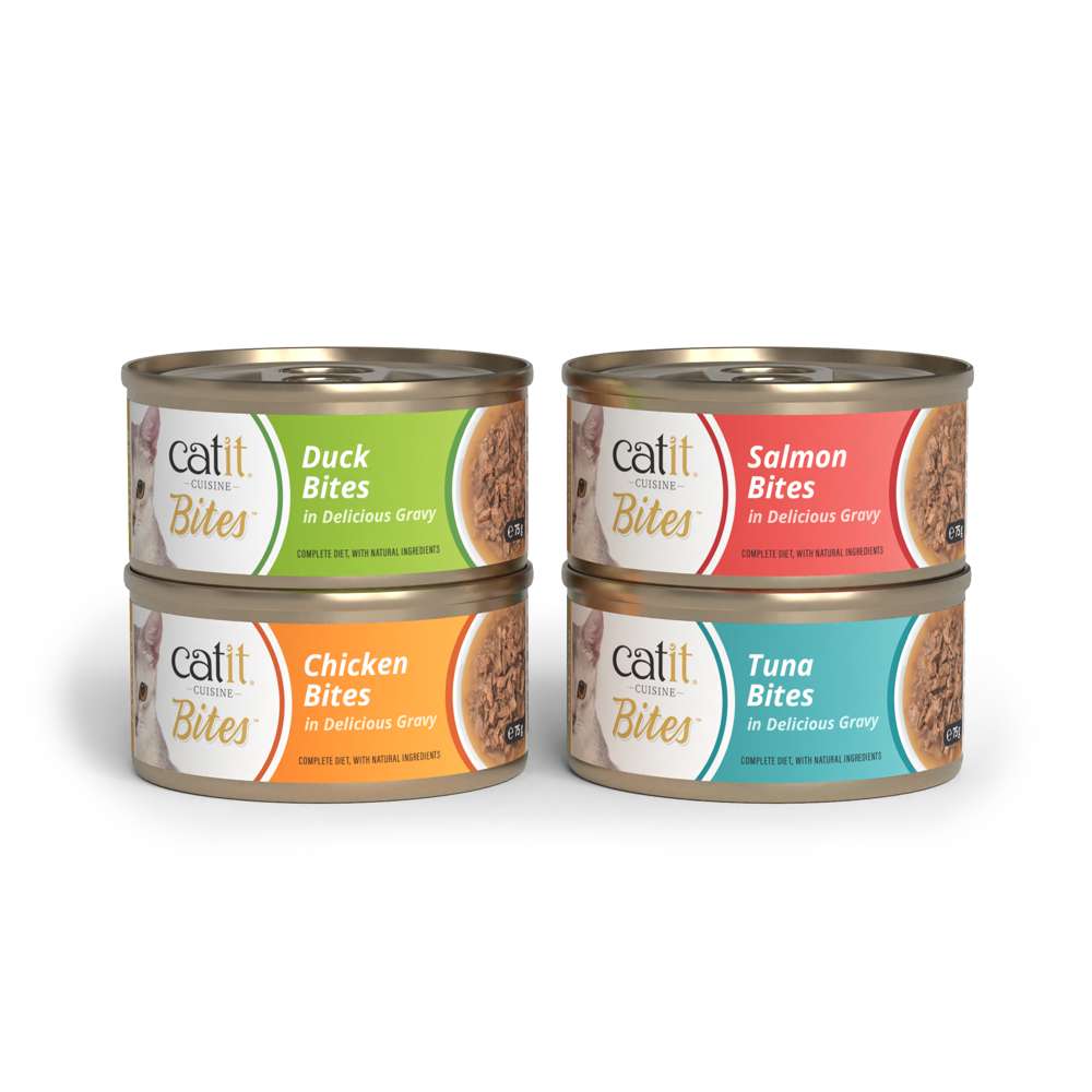Trocitos de carne en salsa para gatos Catit Cuisine Bites