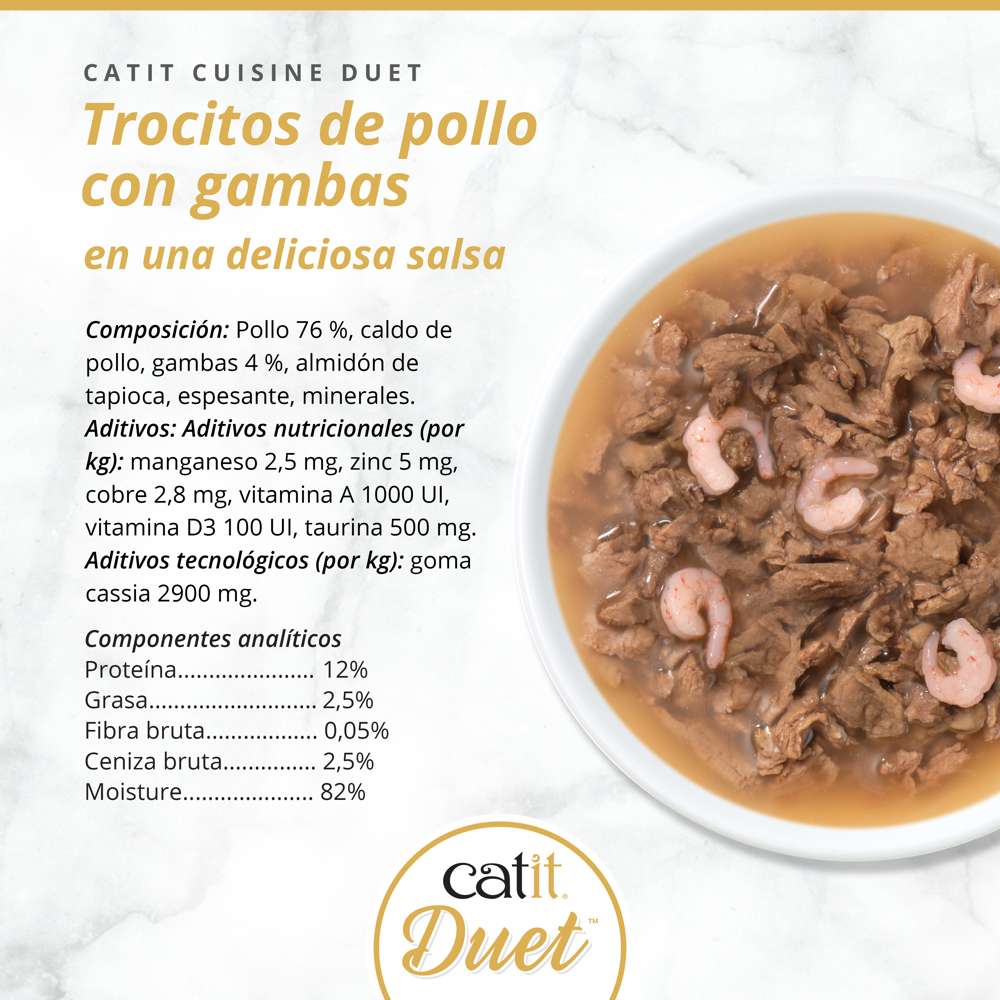 Dúo de carne con toppings para gatos Catit Cuisine Duet
