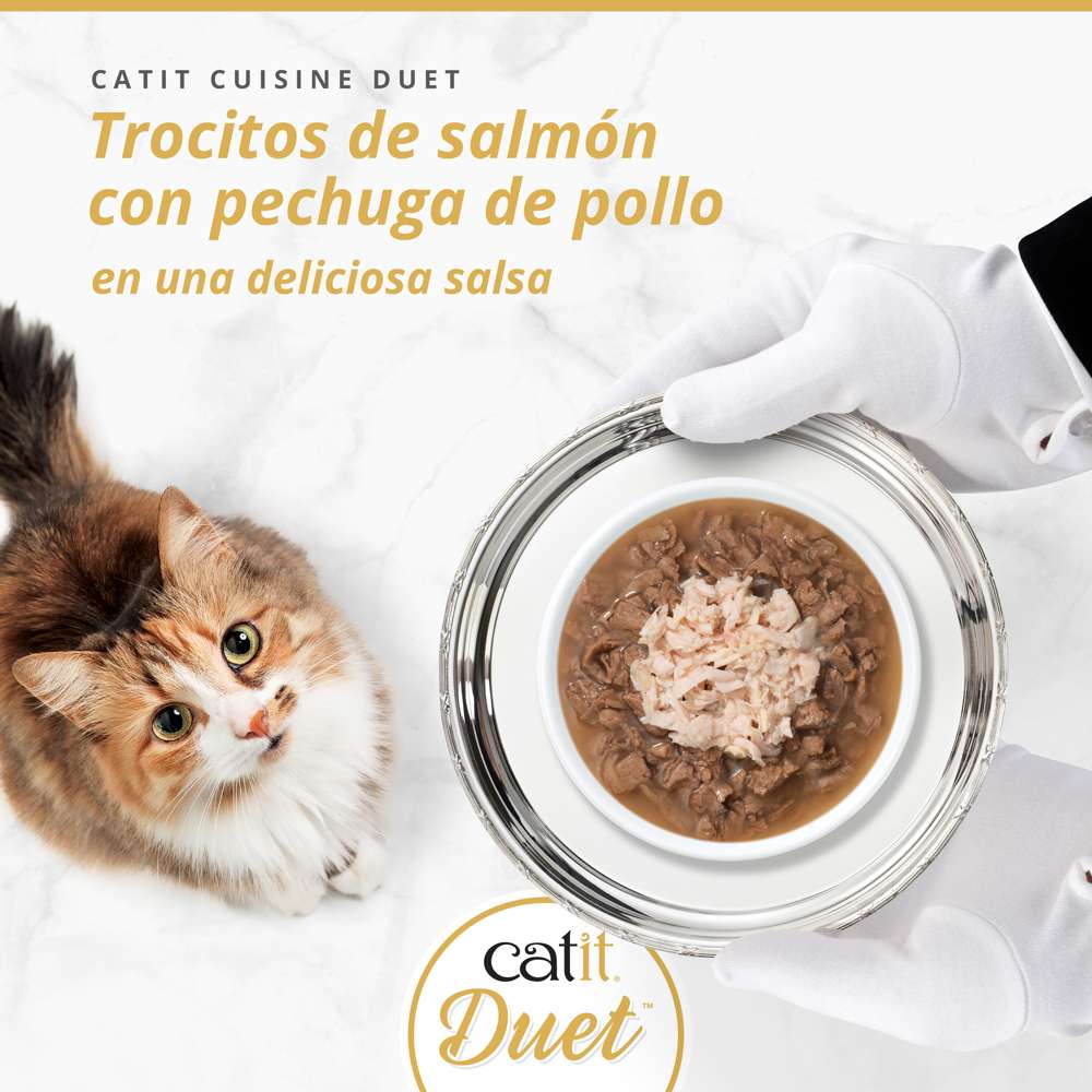 Dúo de carne con toppings para gatos Catit Cuisine Duet