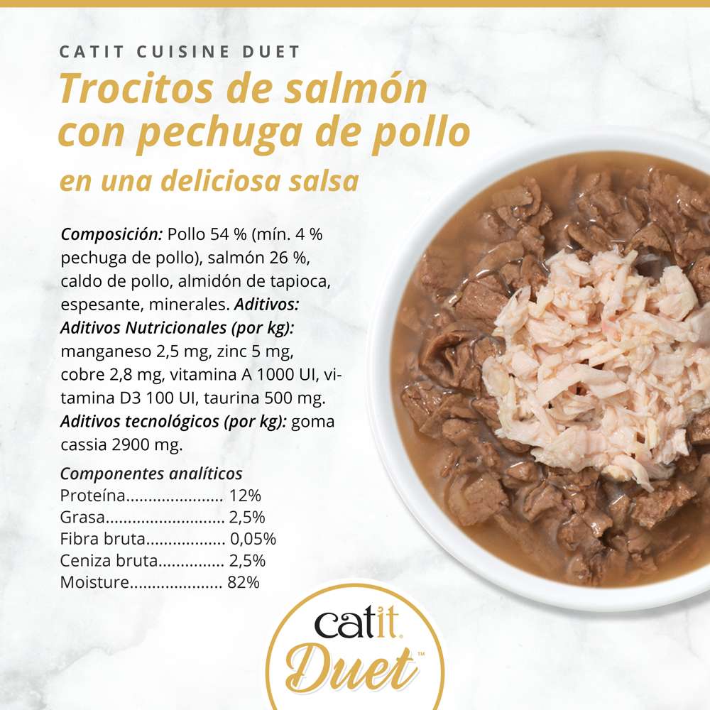 Dúo de carne con toppings para gatos Catit Cuisine Duet