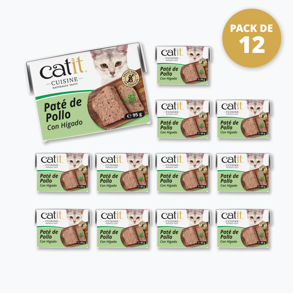 Paté para gatos Catit Cuisine - Pack de 12