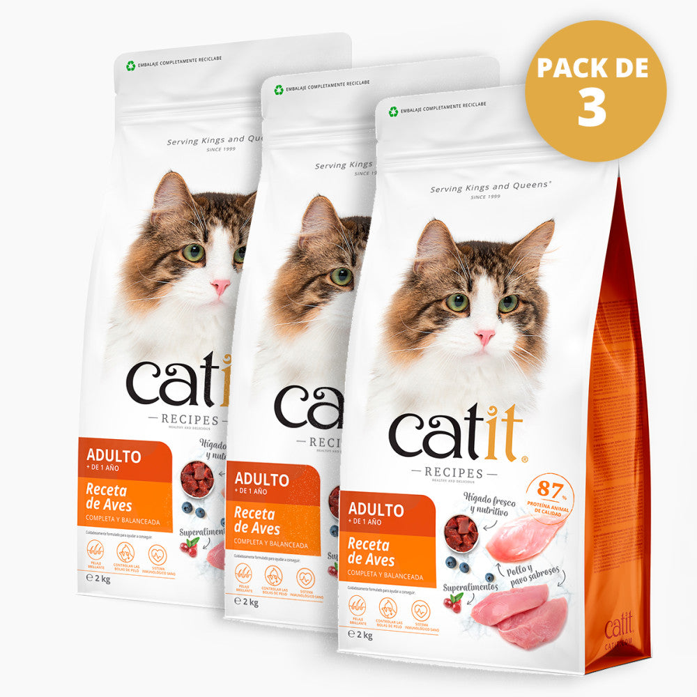 Pienso para Gatos Catit Recipes -Receta de Aves para ADULTO