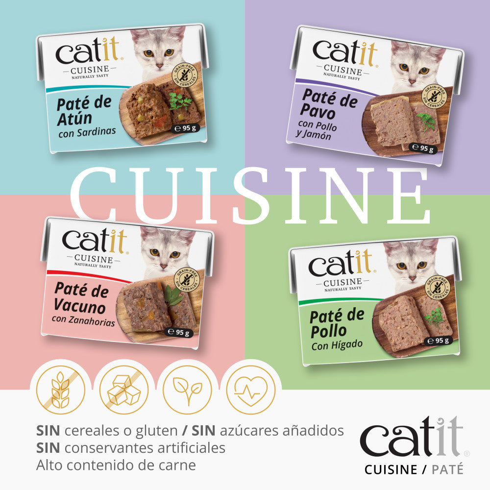 Paté para gatos Catit Cuisine - Pack de 12