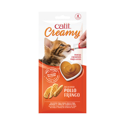 Snacks para gatos Catit Creamy – 4 Tubos