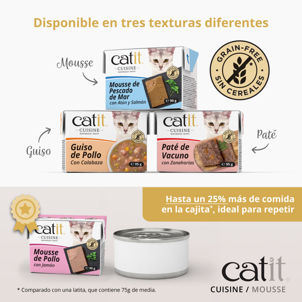 Mousse para gatos Catit Cuisine - Pack de 12