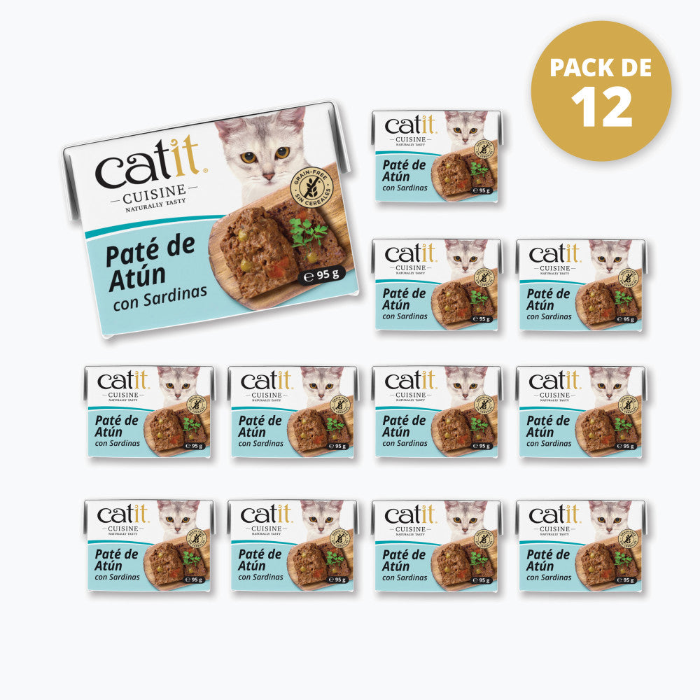 Paté para gatos Catit Cuisine - Pack de 12